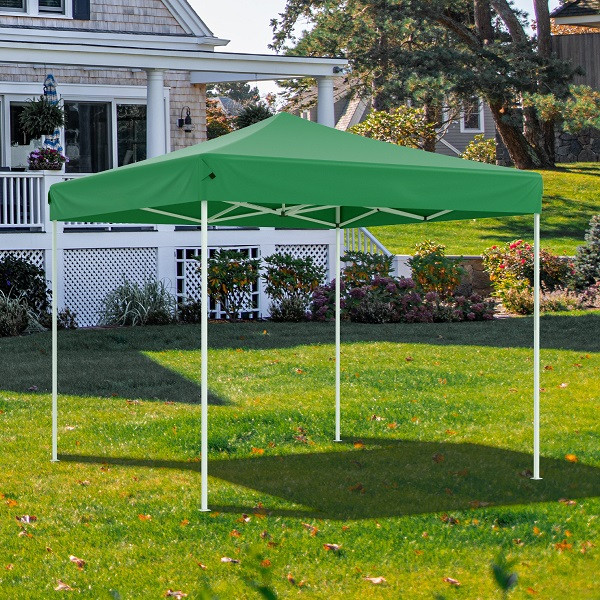 Тент-шатер быстросборный 4331 3x3х3м (раскладывется гармошкой) полиэстер зеленый