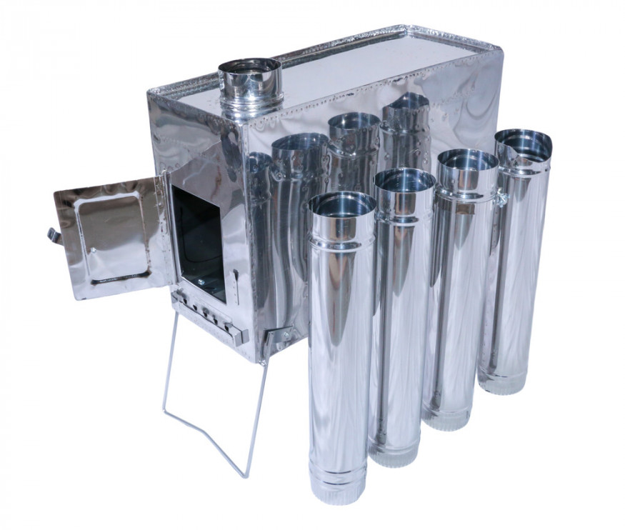 Печь походная Век Макси, сдвижной экран