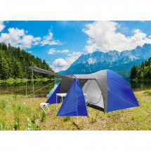 Палатка туристическая Кама-3 двухслойная, (90+110+210)*210*170 см, цвет серо-синий