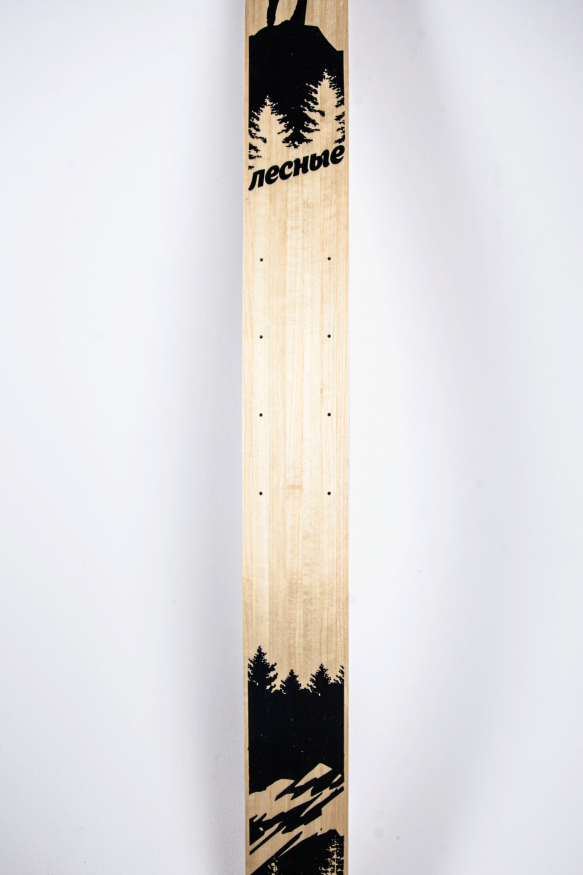 Лыжи Лесные, дерево-пластик, длина 165 см, ширина 11 см